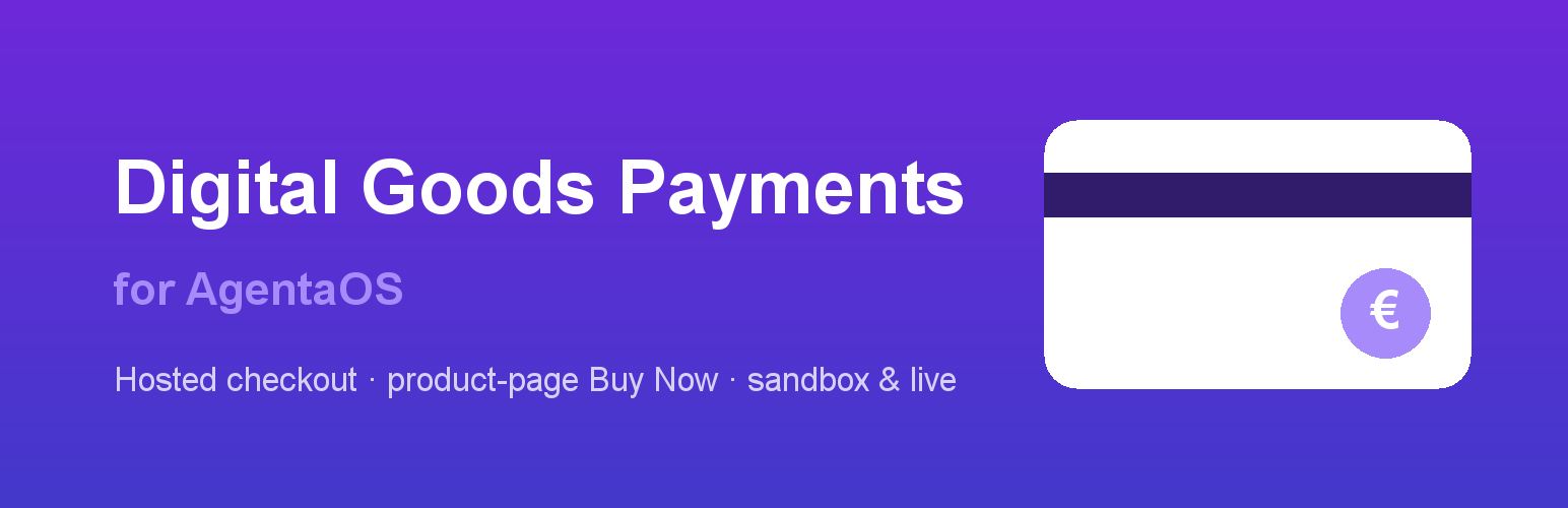 Digital Goods Payments for AgentaOS
