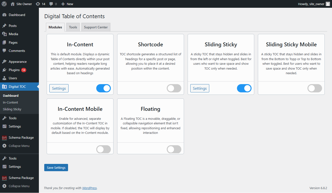 In-Content TOC in action