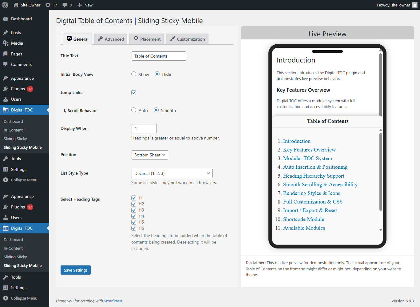 Digital Table of Contents - Screenshot 8