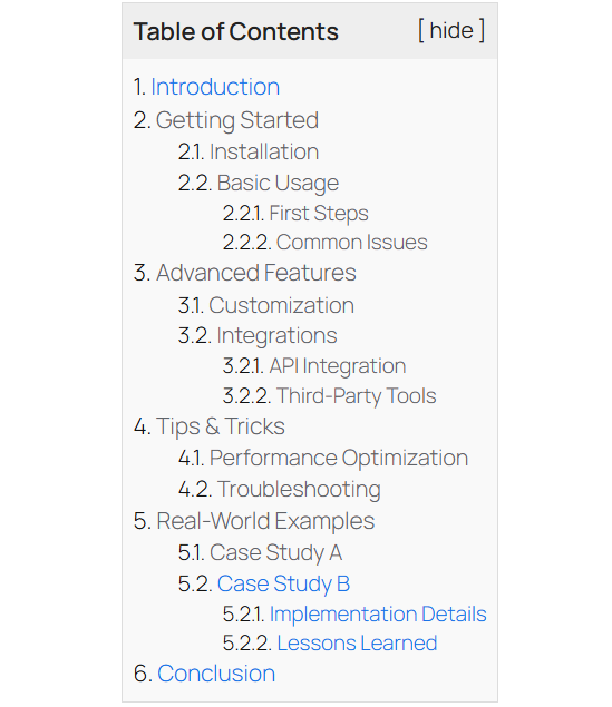 Digital Table of Contents - Screenshot 9