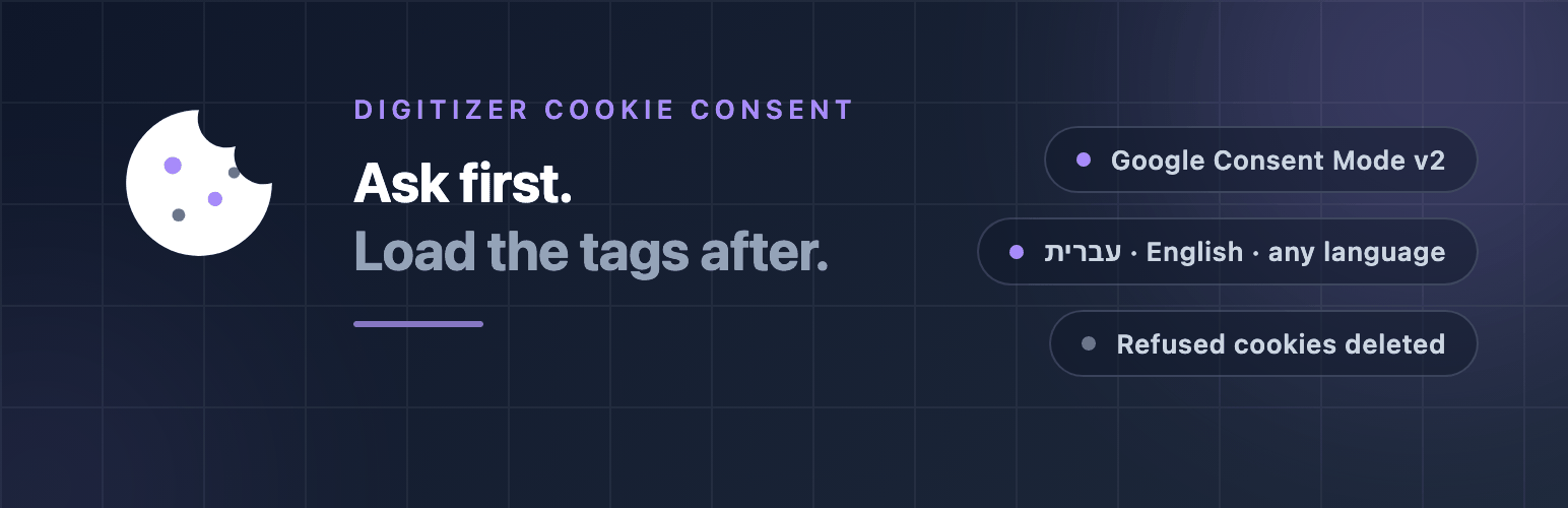 Digitizer Cookie Consent preview
