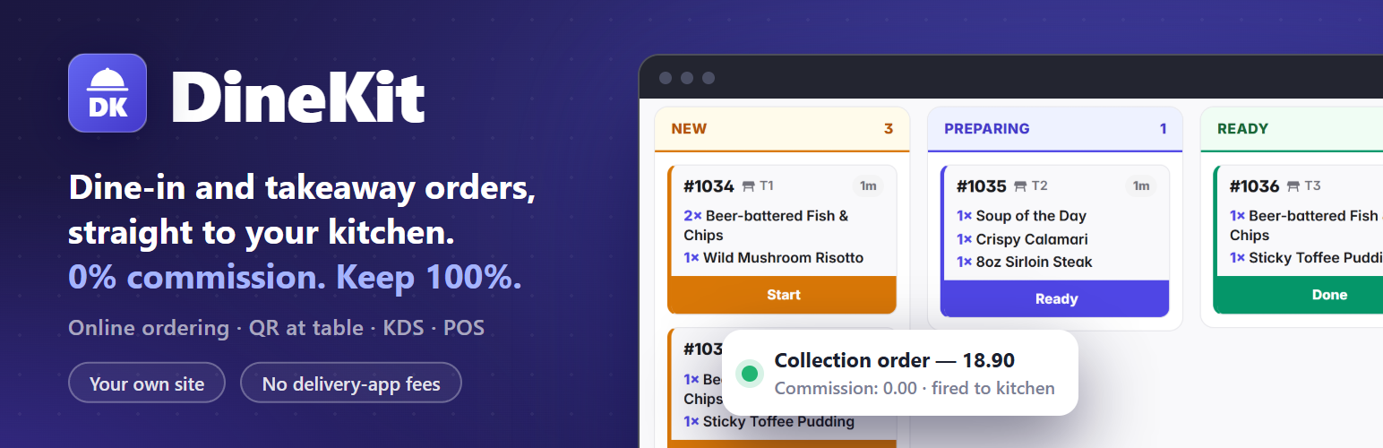 DineKit – Restaurant Menu, Online Ordering, Table Reservations & POS