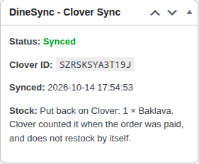 Cancel an order or refund it with restock, and DineSync puts the items back on your Clover count, only what Clover actually counted.