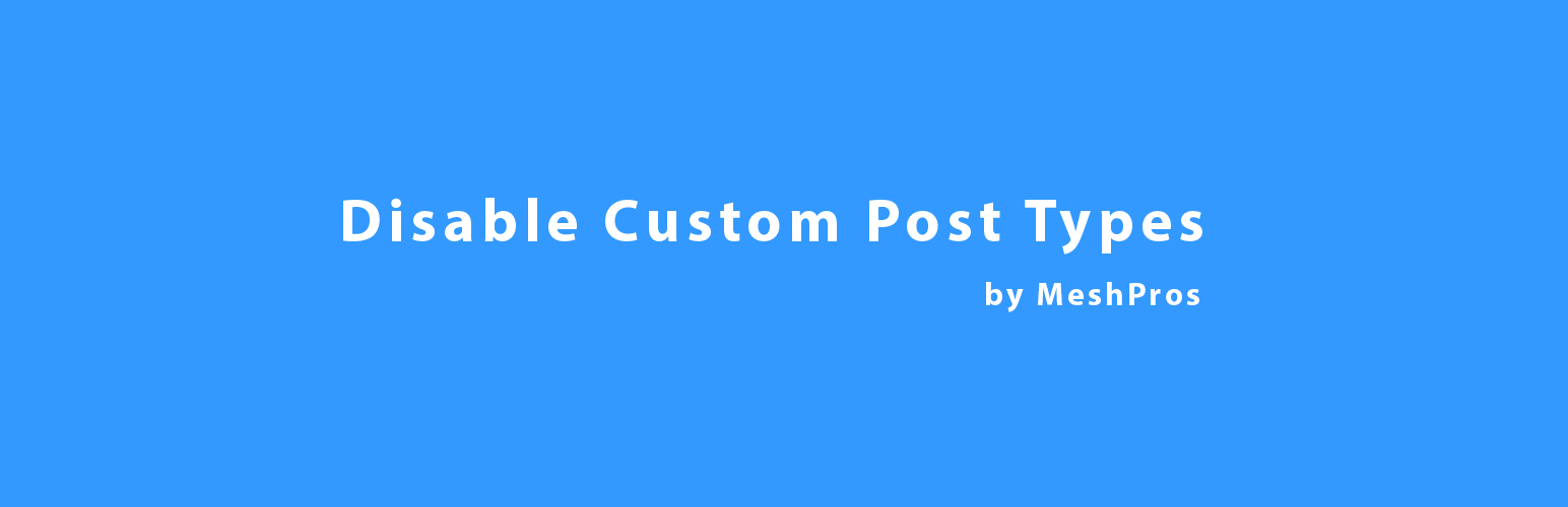 Disable Custom Post Types