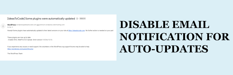 Disable email Notification for auto-updates