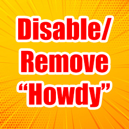 Disable/Remove Howdy Icon