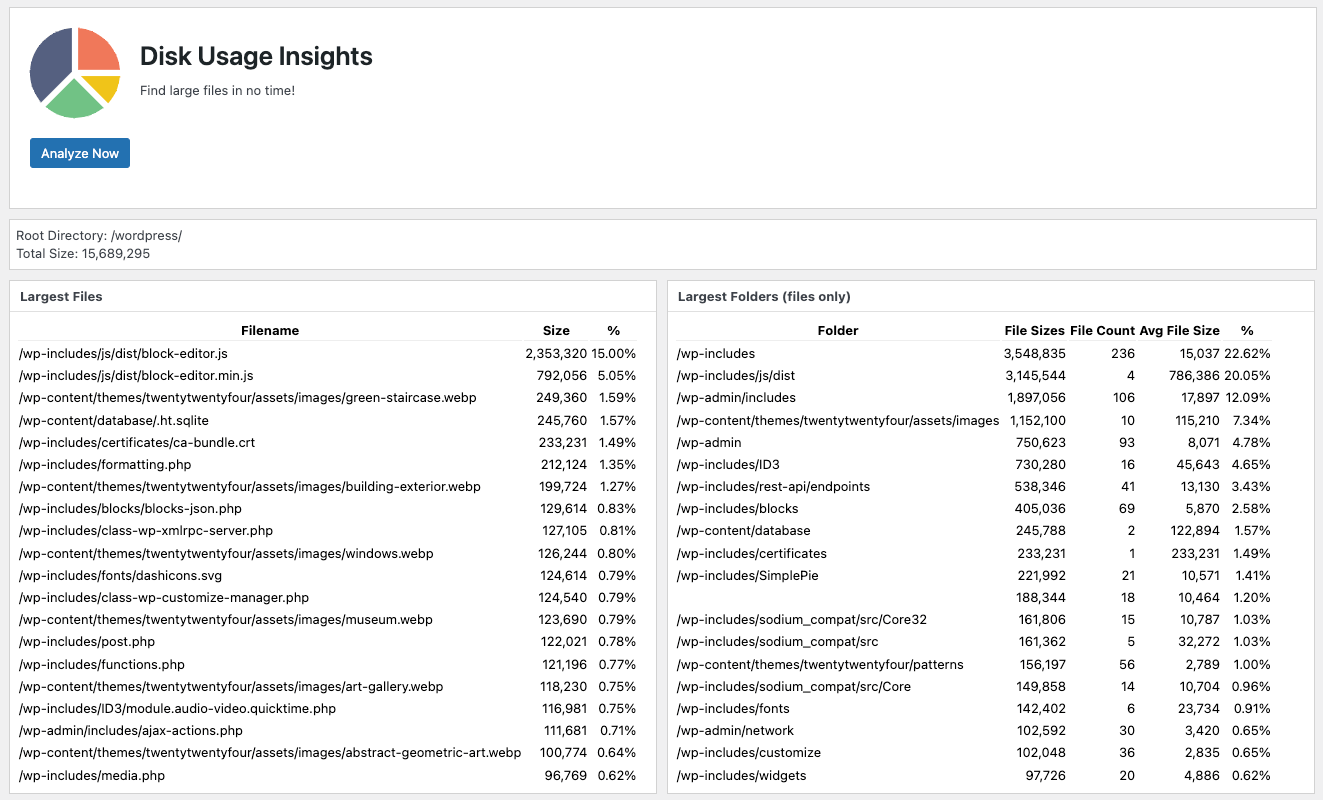 Disk Usage Insights