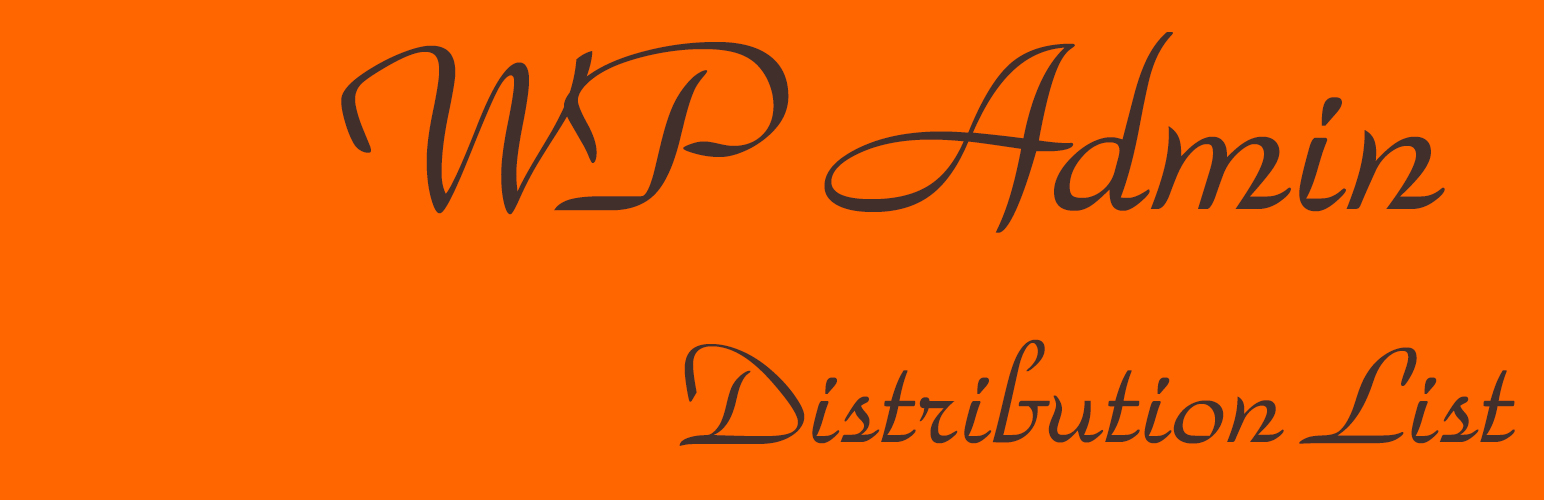 WP-Admin Distribution List