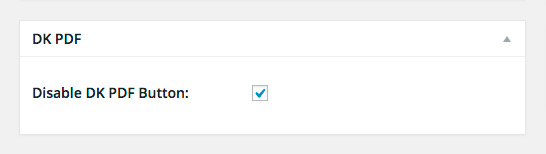 Disable PDF Button Metabox