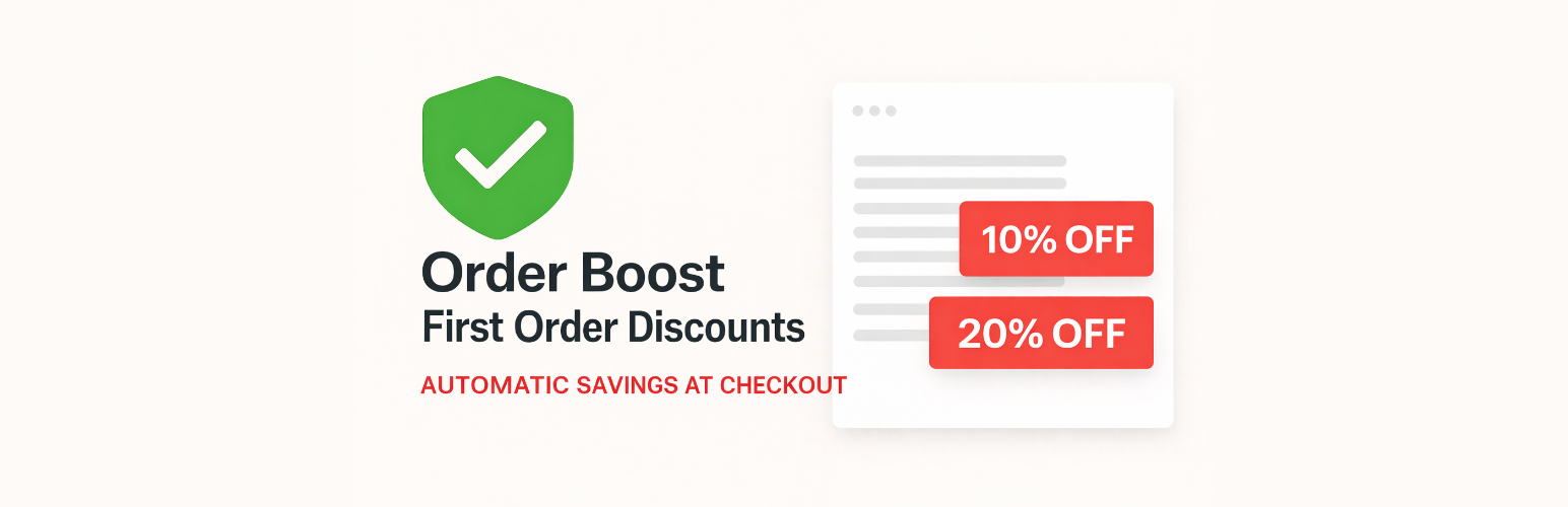 Order Boost — First Order Discounts