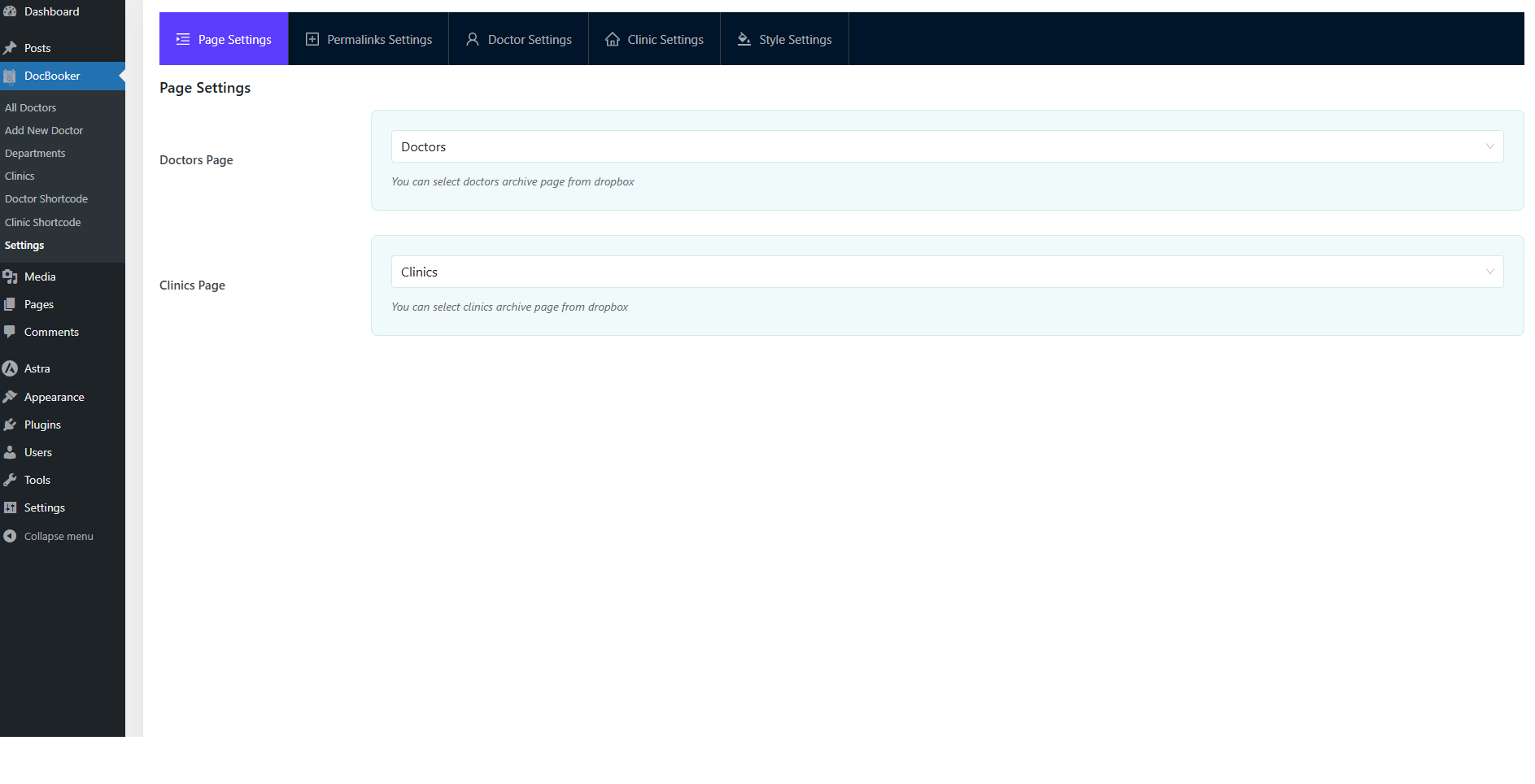 This is page settings