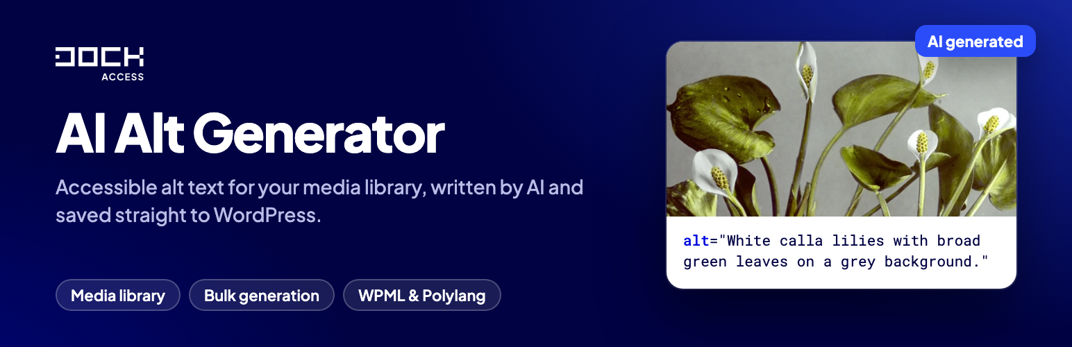 WordPress 外掛 DockAccess AI Alt Generator 的封面圖片
