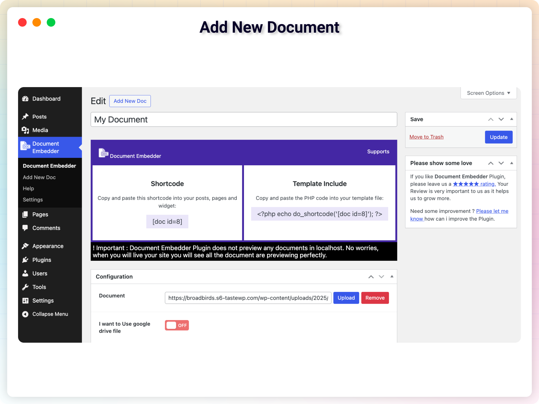 Add New Document