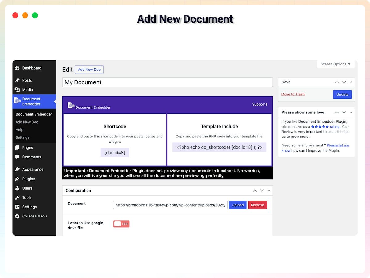 Add New Document