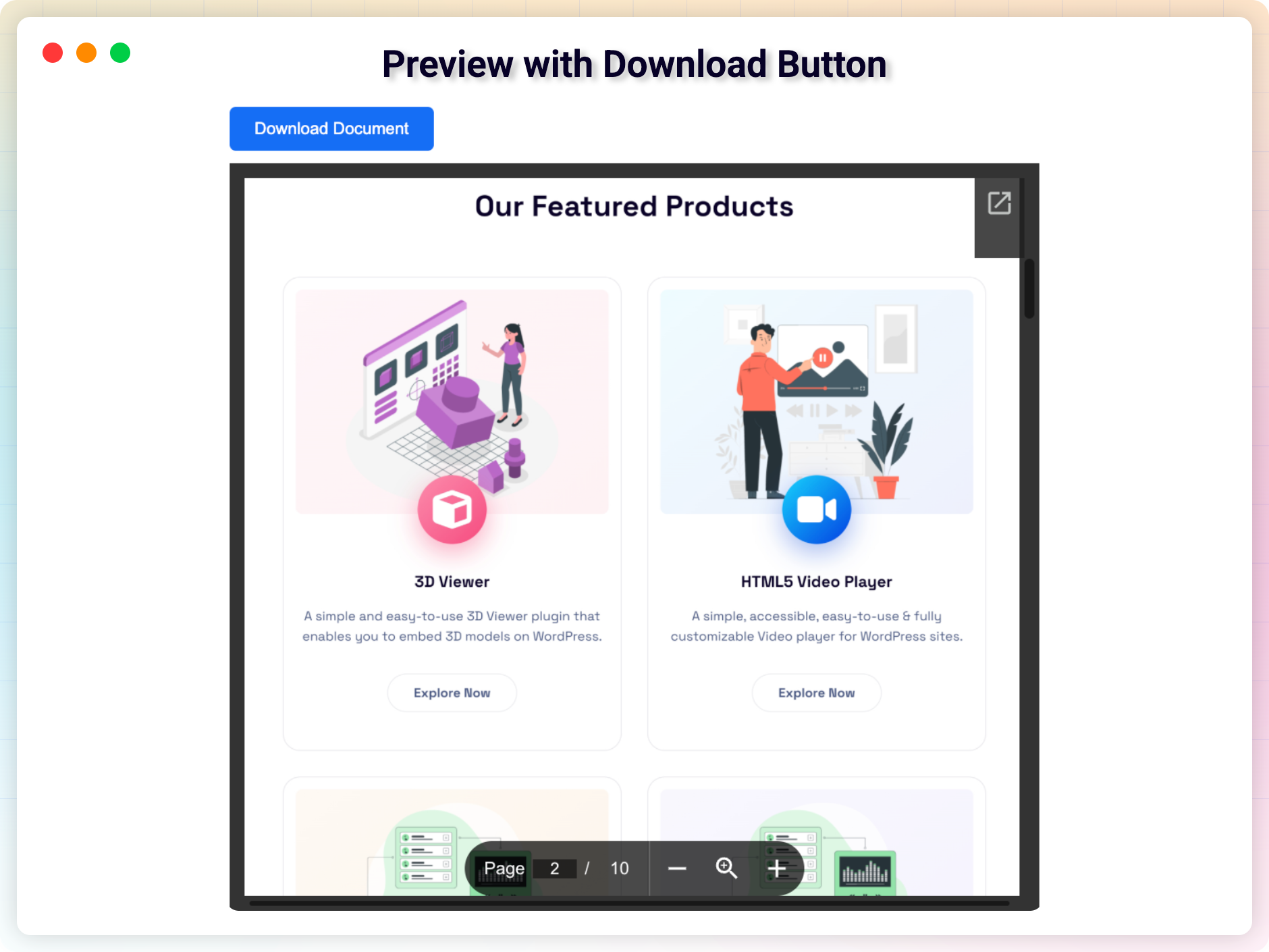 Preview with Download Button
