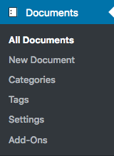 Documents Menu