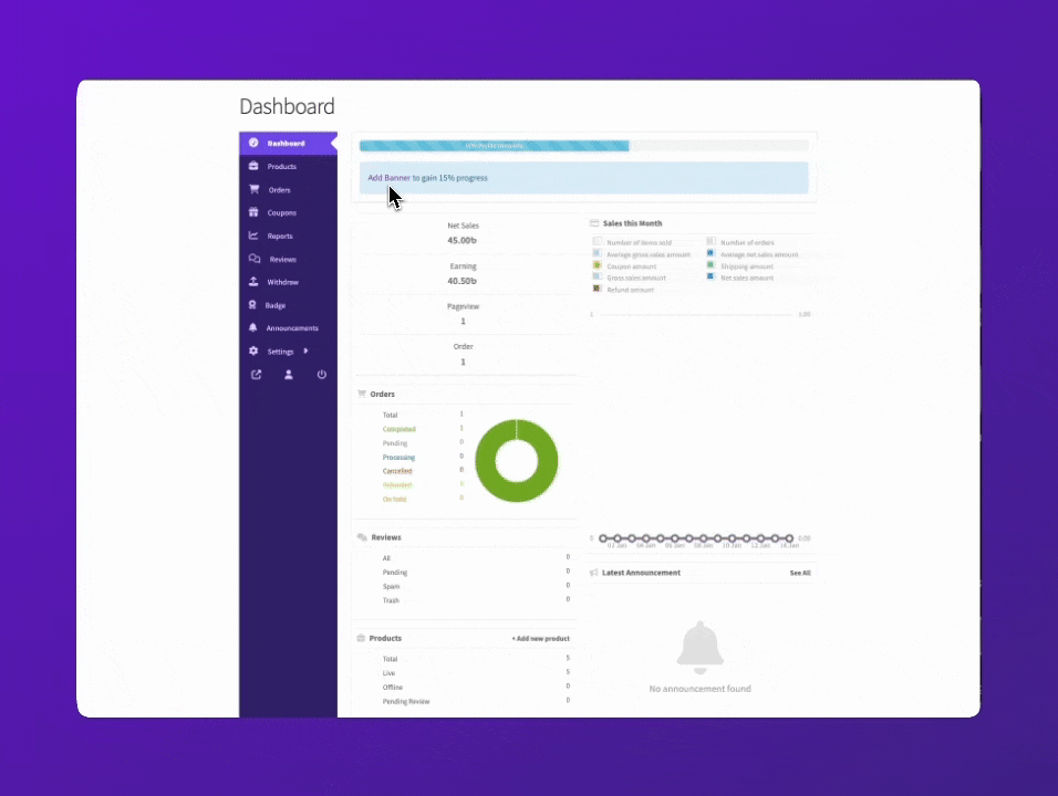 Front-end → Criar um novo Produto