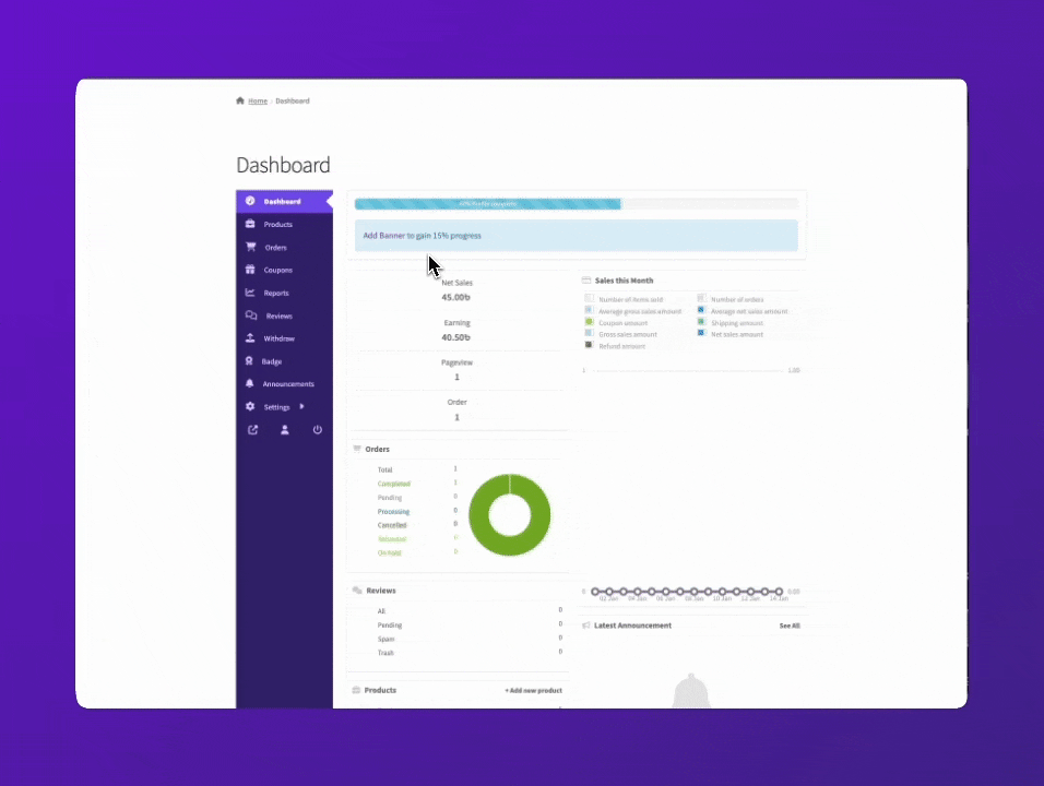 Frontend → Orders Details