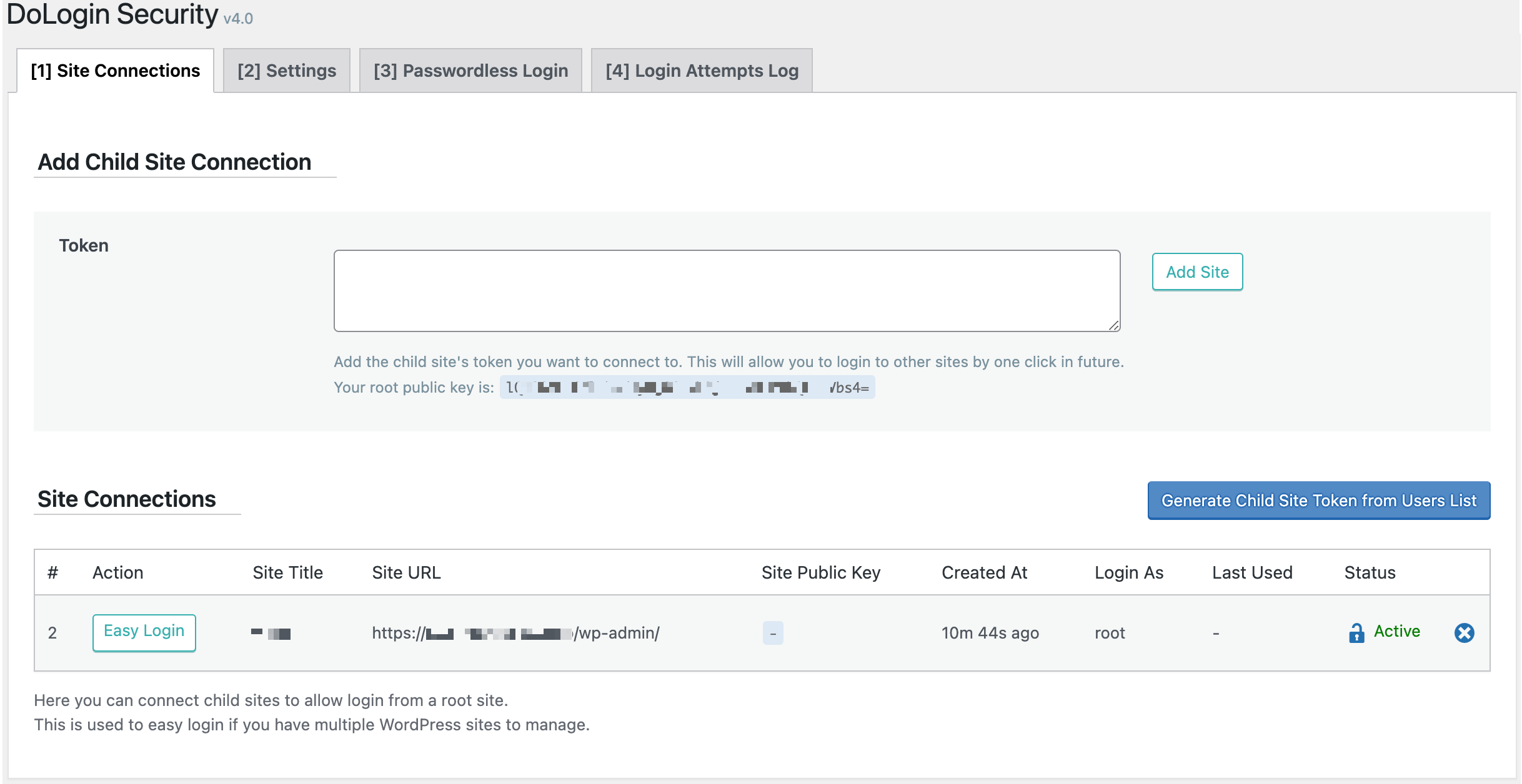 Plugin Site Connections