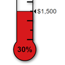 Donation Thermometer Icon