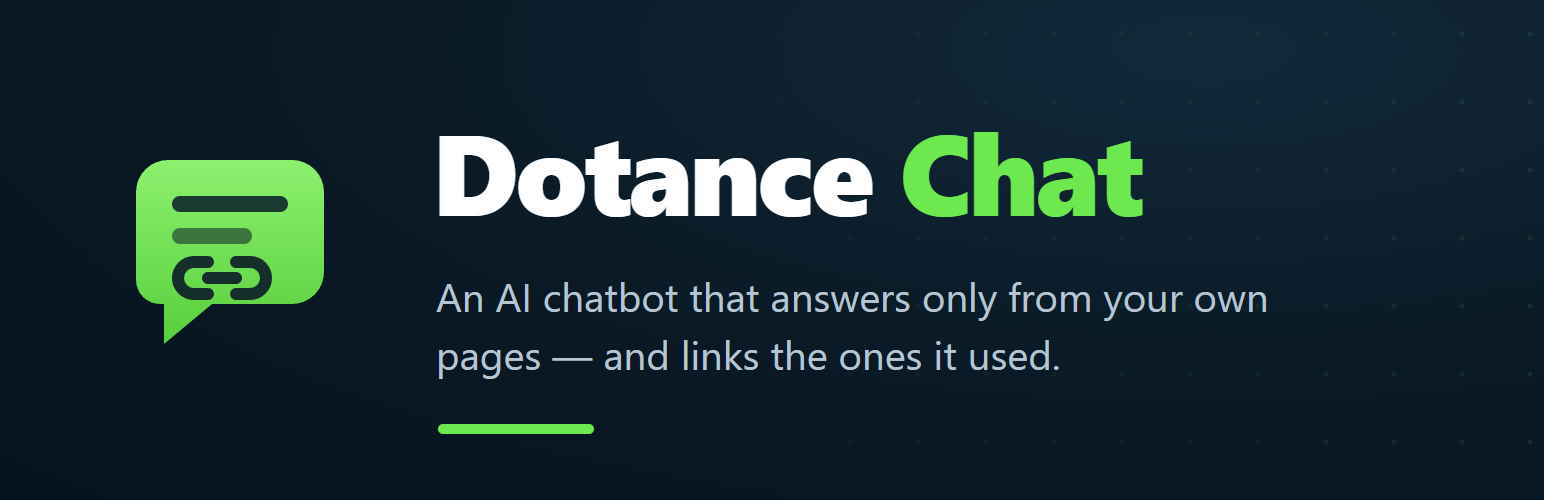 Dotance Chat – AI Chatbot Trained on Your Own Content, with Sources &amp; Lead Capture