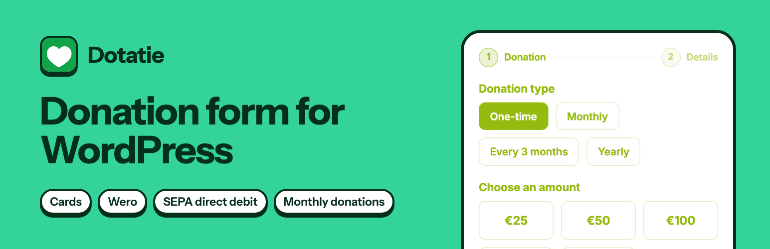 WordPress 外掛 Dotatie Donation Form 的封面圖片