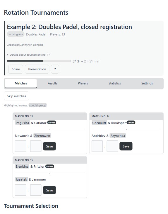 Matches drawn. (Wordpress)