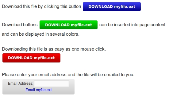 Download controls on a website.