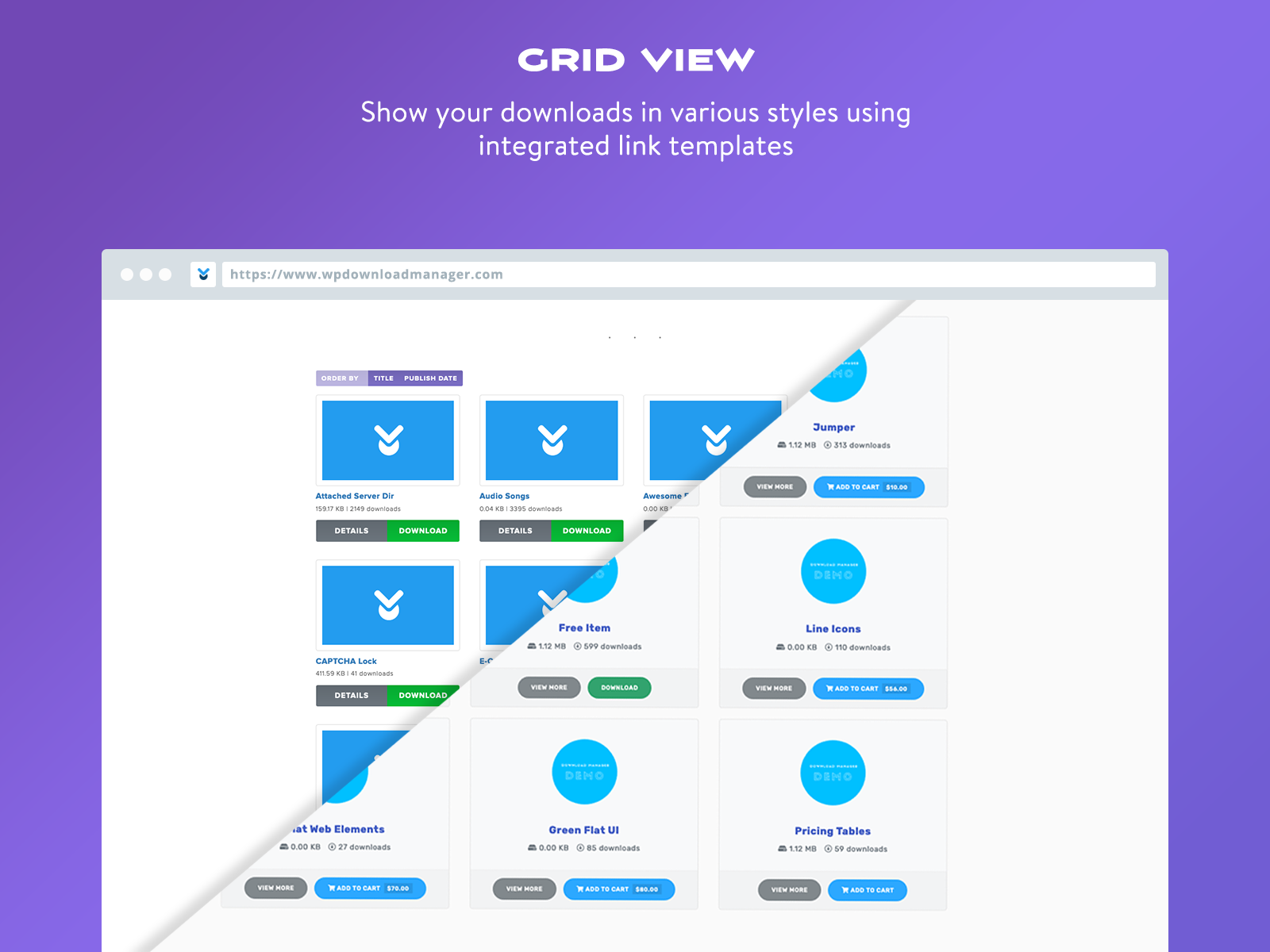 Front-end link template previews