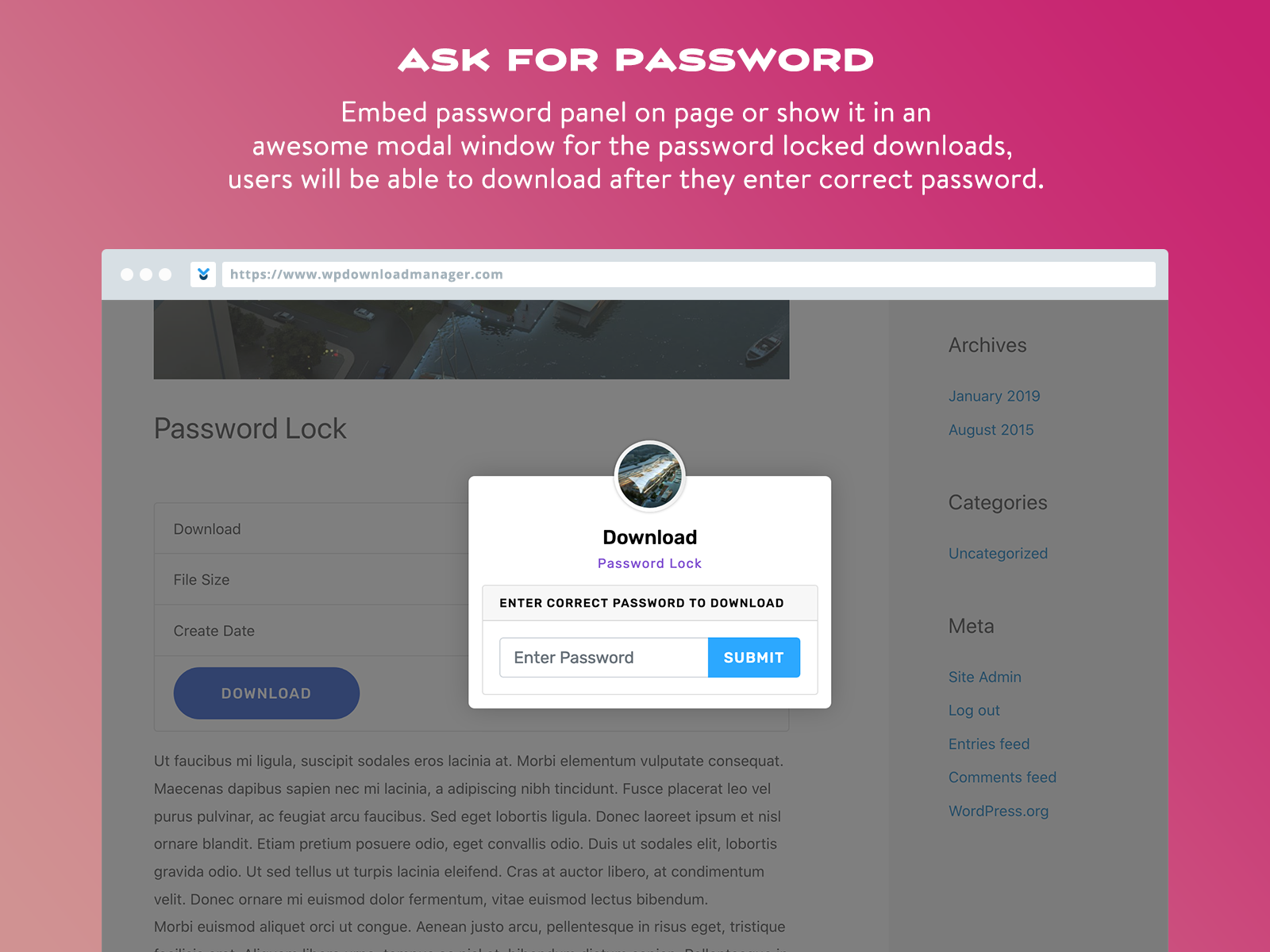 Password protection