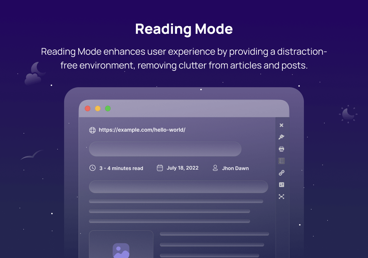 Distraction-free Reading Mode