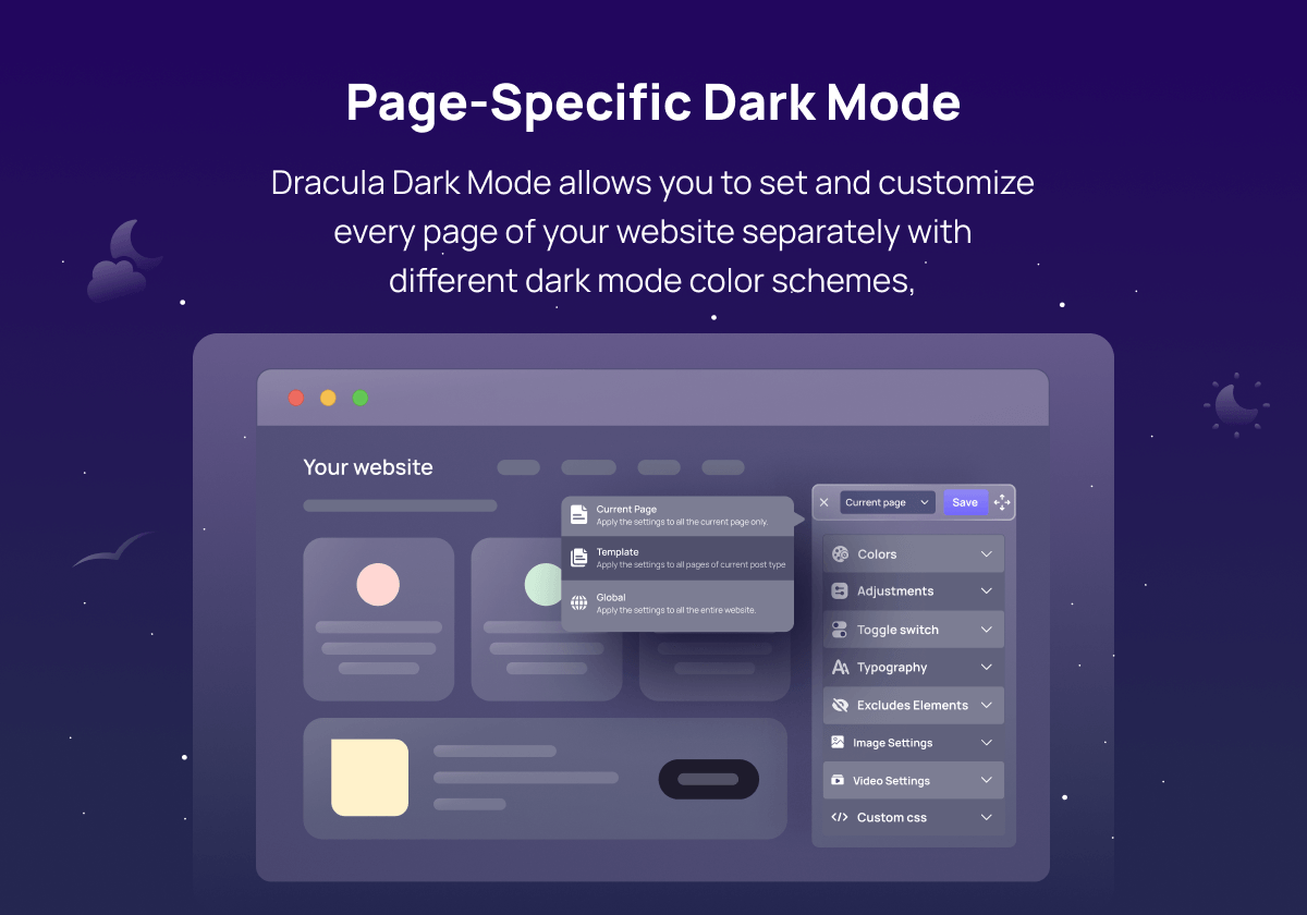 Page-Specific Dark Mode