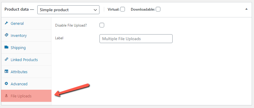 File Upload (Product Settings) - Admin