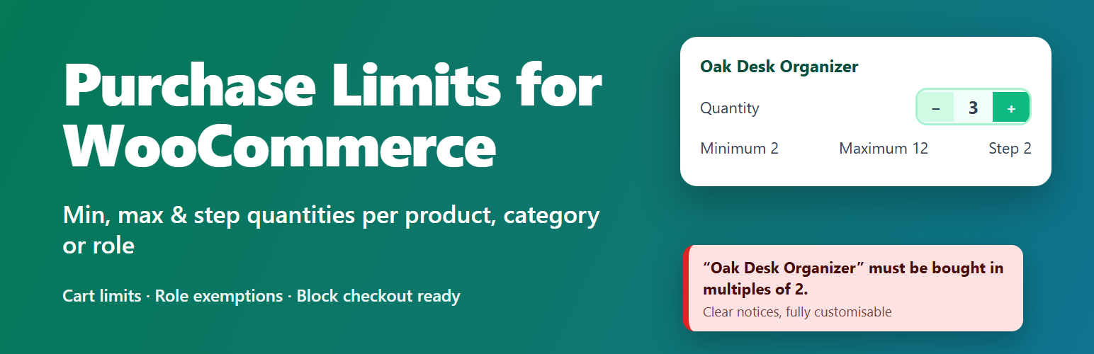 WordPress 外掛 Dreamfoxmedia Purchase Limits for WooCommerce 的封面圖片