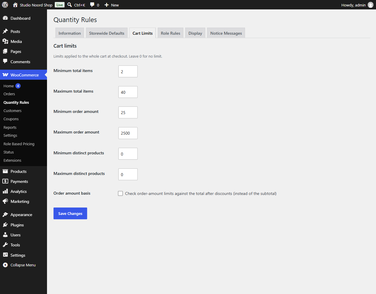 DreamFox Purchase Limits for WooCommerce