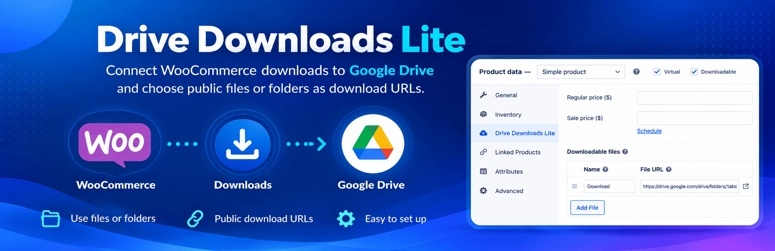 WordPress 外掛 Drive Downloads Lite – Google Drive for WooCommerce 的封面圖片