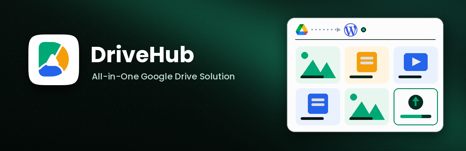 WordPress 外掛 DriveHub – Google Drive Integration | File Manager, Image Gallery & Media Library 的封面圖片