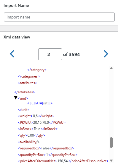 Name your WooCommerce product import and use clear feed data preview