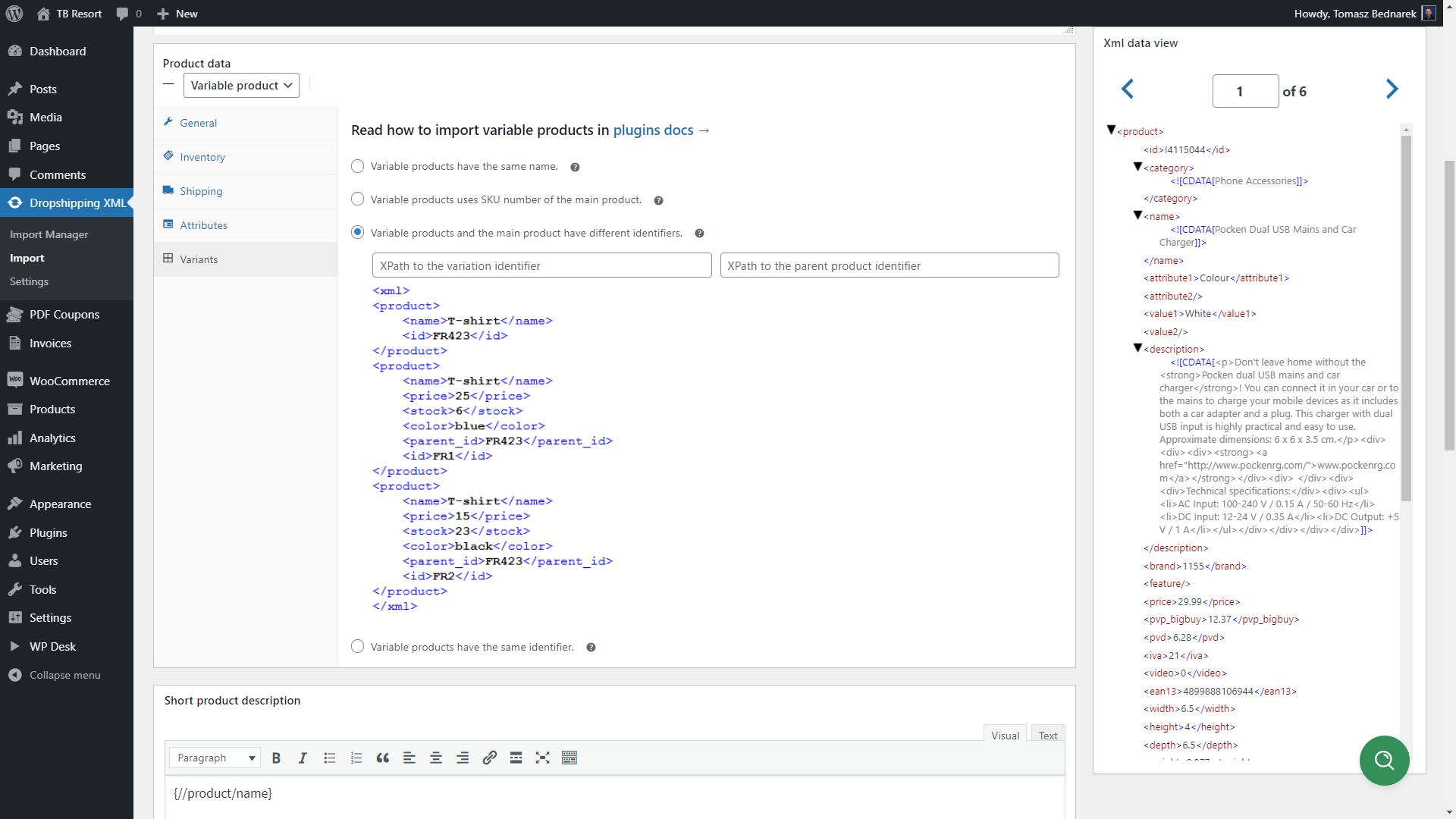 You can also import variable products with advanced mapping options