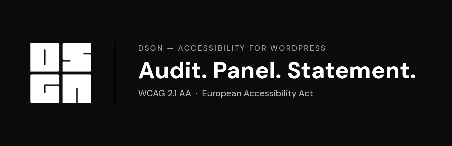 DSGN Accessibility Audit and Statement