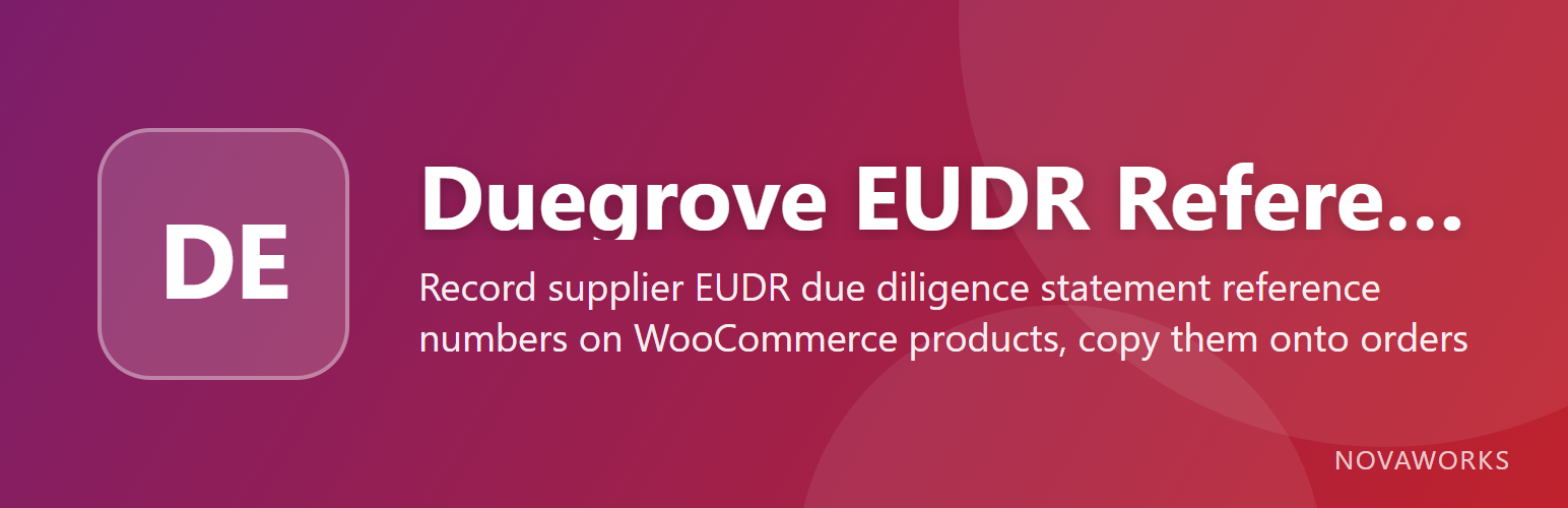 Duegrove EUDR Reference Records for WooCommerce preview