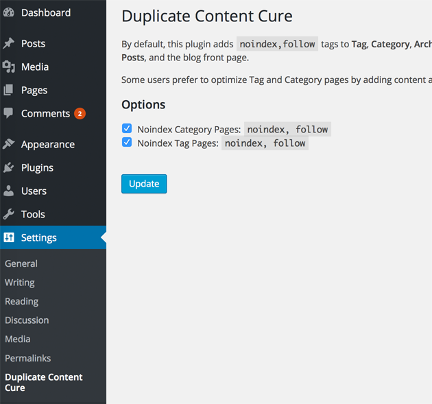 Duplicate Content Cure