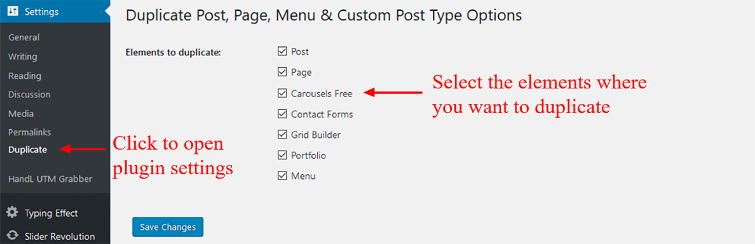 Duplicate Post Page Menu &amp; Custom Post Type