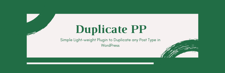 Duplicate Post, Page and Any Custom Post