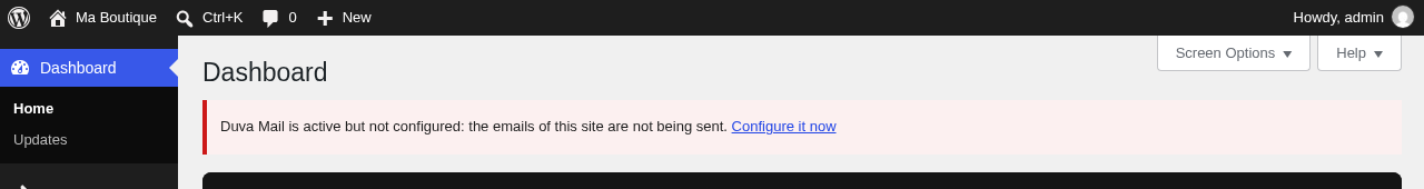 The admin notice shown when the plugin is active but not configured.