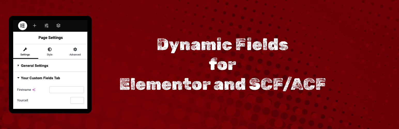WordPress 外掛 Dynamic Fields for Elementor and SCF/ACF 的封面圖片。