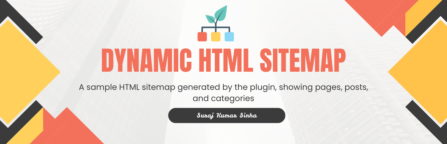 WordPress 外掛 Dynamic HTML Sitemap 的封面圖片。