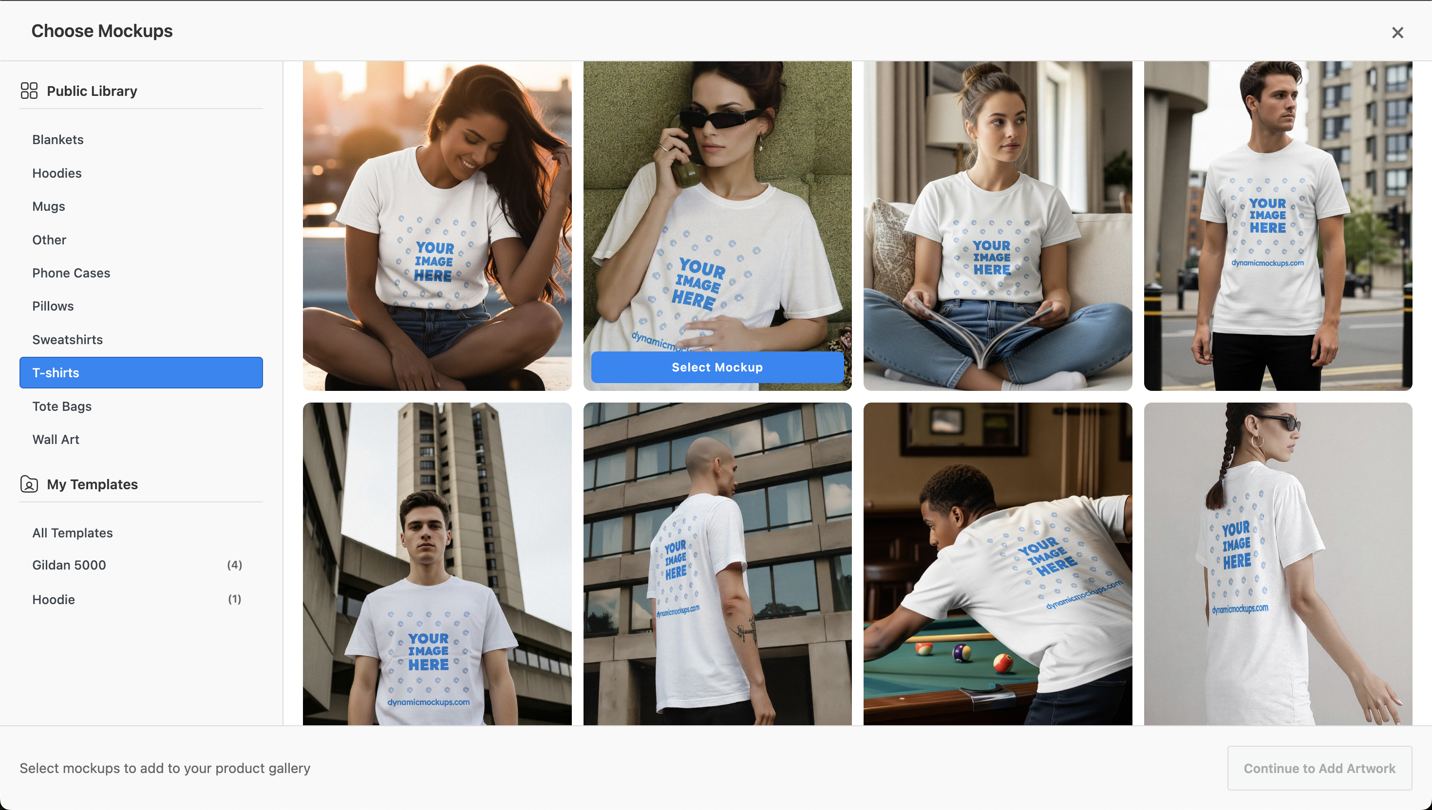 Choose from 1000s mockups library