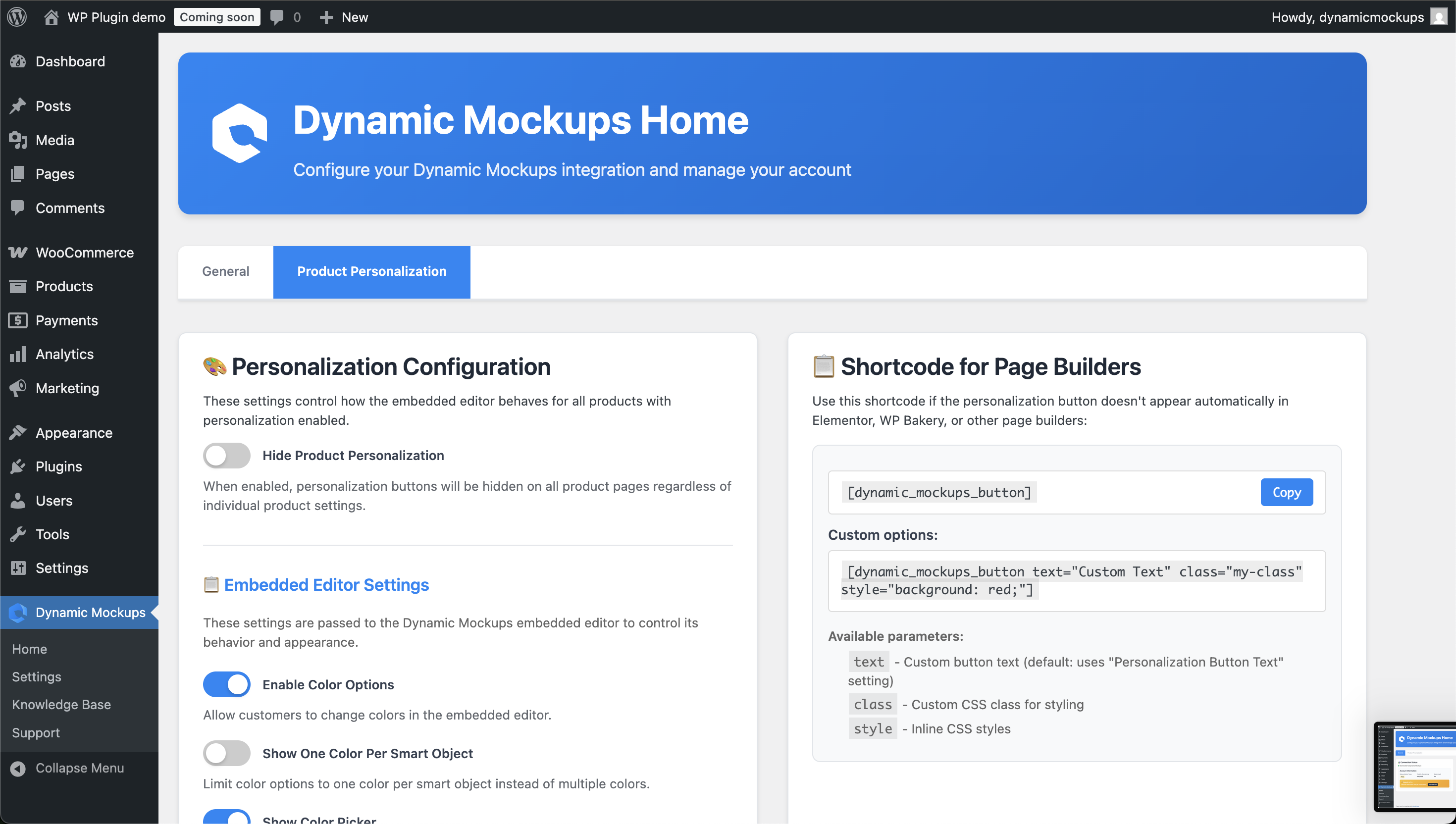 Configure product personalization