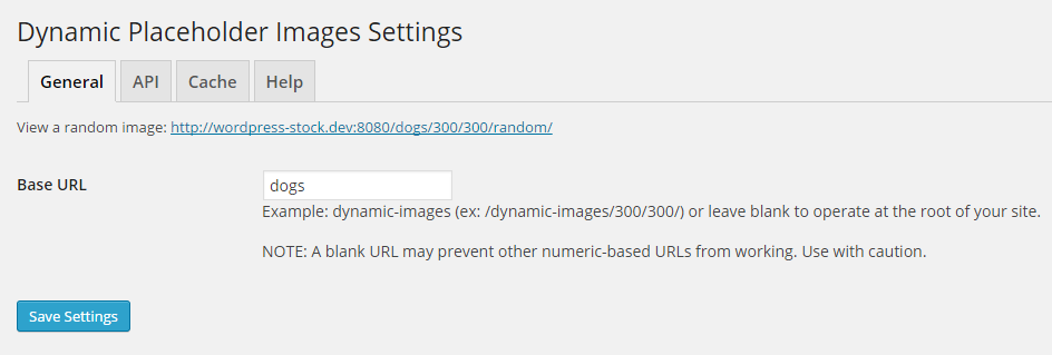 Configure your dynamic placeholder image generator